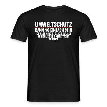 Anti Umweltschutz Parodie Umweltschutz - Männer T-Shirt - Schwarz - Vorne - AI Model Male 178 light (178cm)
