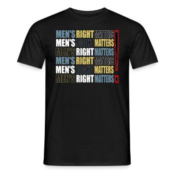 Les droits des hommes comptent Citation de l’homme Cadeau de l’égalité - T-shirt homme - noir - Devant - AI Model Male 178 light (178cm)