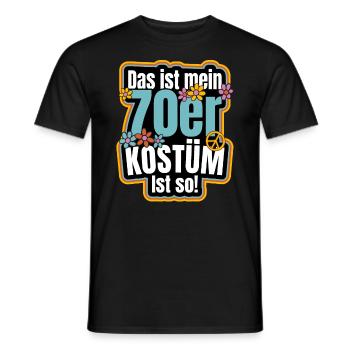 Das ist mein 70er Kostüm 70er Outfit Retro Party - Männer T-Shirt - Schwarz - Vorne - AI Model Male 178 light (178cm)
