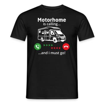 Le camping-car appelle et je dois y aller - T-shirt homme - noir - Devant - AI Model Male 178 light (178cm)