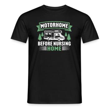 Wohnmobil vor Pflegeheim-T-Shirt-Camper - Männer T-Shirt - Schwarz - Vorne - AI Model Male 178 light (178cm)
