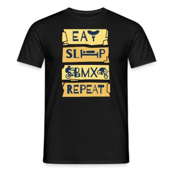BMX Cycliste BMX Vélo BMX Rampe BMX BMX Vélo - T-shirt homme - noir - Devant - AI Model Male 178 light (178cm)