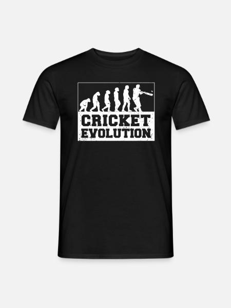Cricketer Cricket-game Evolution - Men's T-Shirt - black