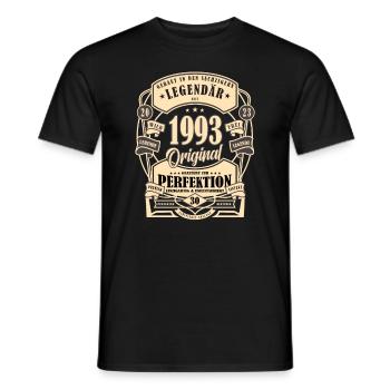 30th Birthday Gift Myth Legend Original - Men's T-Shirt - black - Front - AI Model Male 178 light (178cm)