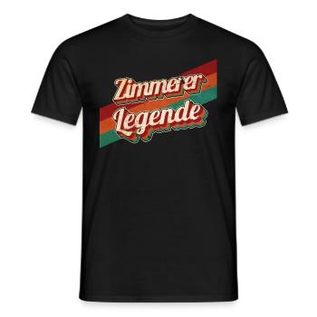 Zimmermann Geburtstag als Legende geboren Zimmerer - Männer T-Shirt - Schwarz - Vorne - AI Model Male 178 light (178cm)
