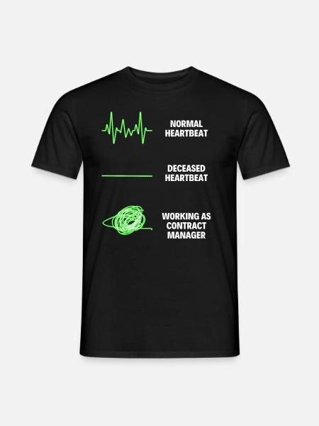 Contract Manager Worker Employee Executive Manager - T-shirt herr - svart