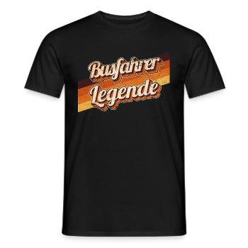 Bus-Fahrer Geburtstag als Legende geboren - Männer T-Shirt - Schwarz - Vorne - AI Model Male 178 light (178cm)