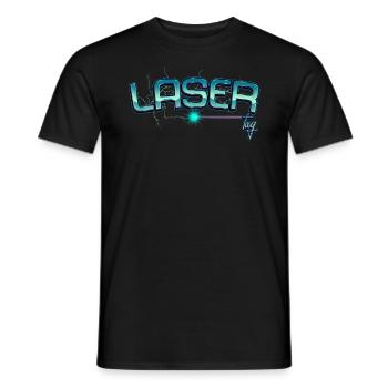 Laser-tag SPIEL Game Gamer Geburtstag Lasertag - Männer T-Shirt - Schwarz - Vorne - AI Model Male 178 light (178cm)