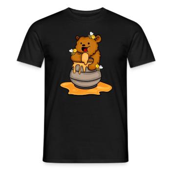 Bär Geschenk Kinder Honig Grizzly Bär - Männer T-Shirt - Schwarz - Vorne - AI Model Male 178 light (178cm)
