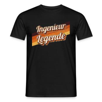 Ingenieur Geburtstag als Legende geboren Ingenieur - Männer T-Shirt - Schwarz - Vorne - AI Model Male 178 light (178cm)