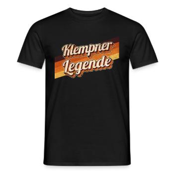 Handwerker Geburtstag als Legende geboren Klempner - Männer T-Shirt - Schwarz - Vorne - AI Model Male 178 light (178cm)