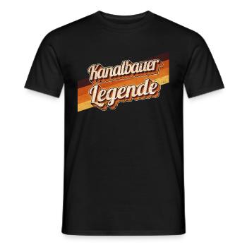 Tiefbauer Geburtstag als Legende geboren - Männer T-Shirt - Schwarz - Vorne - AI Model Male 178 light (178cm)