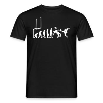 Football Player Rugby Ball Football Game Evolution - Men's T-Shirt - black - Front - AI Model Male 178 light (178cm)