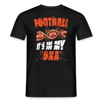 Joueur de football Rugby-ball C’est dans mon ADN américain - T-shirt homme - noir - Devant - AI Model Male 178 light (178cm)
