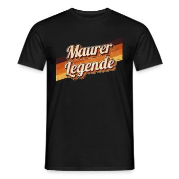 Handwerker Geburtstag als Legende geboren Maurer - Männer T-Shirt - Schwarz - Vorne - AI Model Male 178 light (178cm)