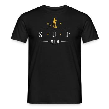 SUP paddle Stand Up Paddle SUP-MUM Femmes - T-shirt homme - noir - Devant - AI Model Male 178 light (178cm)