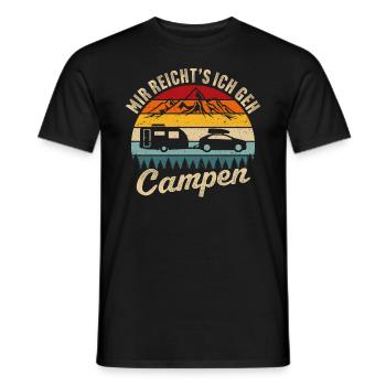 Mir reichts ich geh campen wohnwagen rentner - Männer T-Shirt - Schwarz - Vorne - AI Model Male 178 light (178cm)