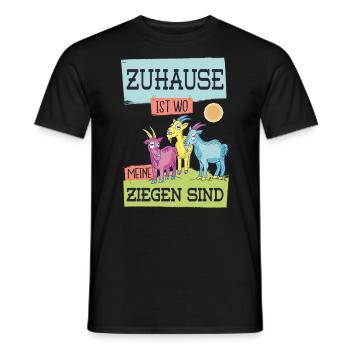 Ziegenzüchter Ziegenhirt Bauernhof lustige Sprüche - Männer T-Shirt - Schwarz - Vorne - AI Model Male 178 light (178cm)