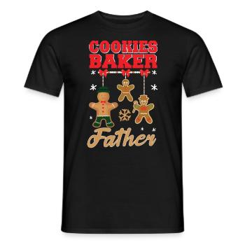 Cookies Baker Pater Cook Chef Citation de Noël - T-shirt homme - noir - Devant - AI Model Male 178 light (178cm)