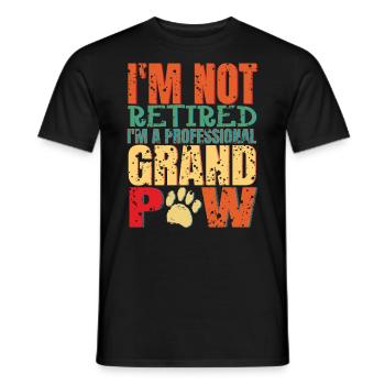 Ich bin nicht im Ruhestand professioneller - Männer T-Shirt - Schwarz - Vorne - AI Model Male 178 light (178cm)