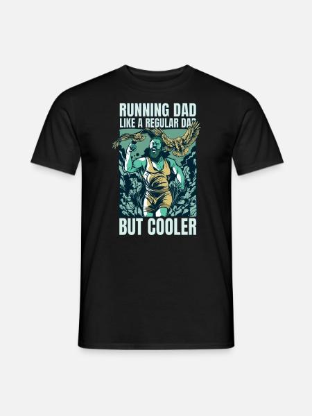 Running Dad Wie Ein Normaler Vater, Aber Cooler - Männer T-Shirt - Schwarz