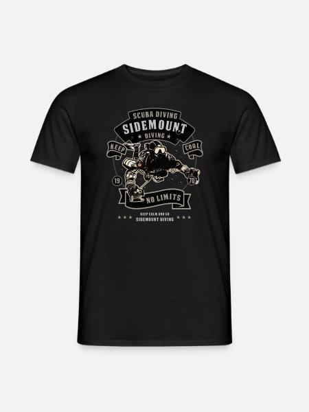 Sidemount Tauchen Keep Calm Höhlentauchen Geschenk - Männer T-Shirt - Schwarz
