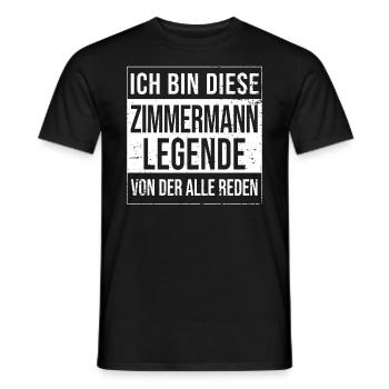 Zimmerer Geburtstag geboren Legende Zimmermann - Männer T-Shirt - Schwarz - Vorne - AI Model Male 178 light (178cm)