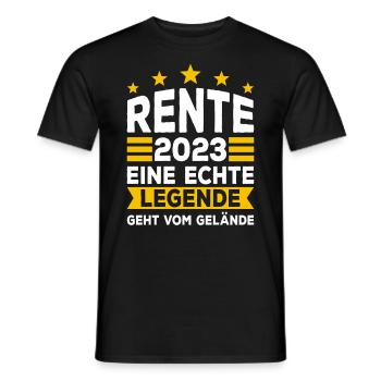Rente Ruhestand Geschenkidee Rente 2023 Rentner - Männer T-Shirt - Schwarz - Vorne - AI Model Male 178 light (178cm)
