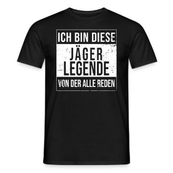 Jäger-Waidmann Geburtstag geboren Legende - Männer T-Shirt - Schwarz - Vorne - AI Model Male 178 light (178cm)