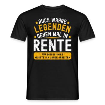 Rentner Rente 2023 Ruhestand Geschenkidee Geschenk - Männer T-Shirt - Schwarz - Vorne - AI Model Male 178 light (178cm)