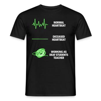 Deaf Students Teacher Worker Thanksgiving Teachers - Men's T-Shirt - black - Front - AI Model Male 178 light (178cm)