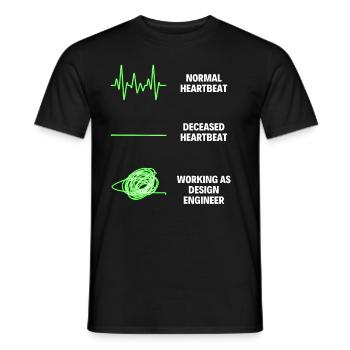 Design Engineer Designer Professional Designing - Men's T-Shirt - black - Front - AI Model Male 178 light (178cm)