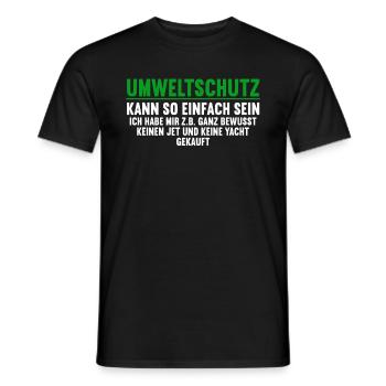 Anti Umweltschutz Parodie Umweltschutz - Männer T-Shirt - Schwarz - Vorne - AI Model Male 178 light (178cm)