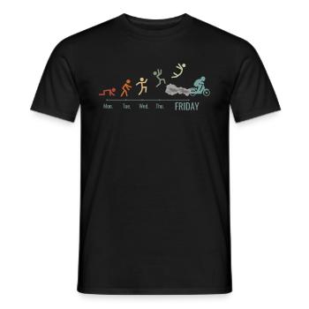 Mofa Mofaroller Moped Mofafahrer Mofa Wochenende - Männer T-Shirt - Schwarz - Vorne - AI Model Male 178 light (178cm)