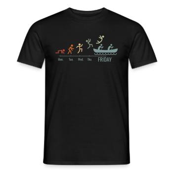 Kajak Kanu Wochenend BOOT Kanufahrer Kanufahren - Männer T-Shirt - Schwarz - Vorne - AI Model Male 178 light (178cm)