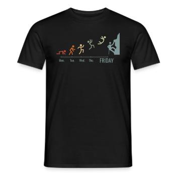 Escalade de bloc Escalade Alpinisme - T-shirt homme - noir - Devant - AI Model Male 178 light (178cm)
