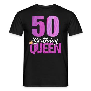 50 Jahre Alt 50 Geburtstag Birthday Queen - Männer T-Shirt - Schwarz - Vorne - AI Model Male 178 light (178cm)