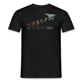 Hang glider Delta Glider Hang Glider Vintage - Men's T-Shirt - black - Front - AI Model Male 178 light (178cm)