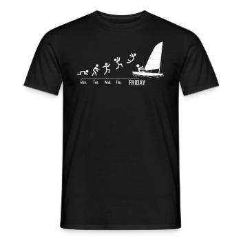 Sailor Sail Boat Sailing Ship Sailing Yacht - Men's T-Shirt - black - Front - AI Model Male 178 light (178cm)