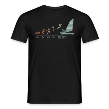 Sailor Sail Boat Sailing Ship Sailing Yacht - Men's T-Shirt - black - Front - AI Model Male 178 light (178cm)