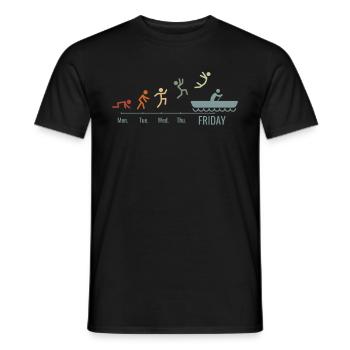 Kanu Kajak Wochenend BOOT Kanufahrer Kanufahren - Männer T-Shirt - Schwarz - Vorne - AI Model Male 178 light (178cm)