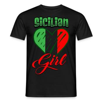 Sicile Girls Italie Italie - T-shirt homme - noir - Devant - AI Model Male 178 light (178cm)