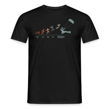 Sand Sailing Windracer Vintage Landsegler - Men's T-Shirt - black - Front - AI Model Male 178 light (178cm)