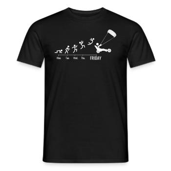 Voile de plage Windracer Week-end Marins à terre - T-shirt homme - noir - Devant - AI Model Male 178 light (178cm)