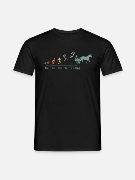 Trotting Horse Trotting Sport Vintage Horses - Men's T-Shirt - black
