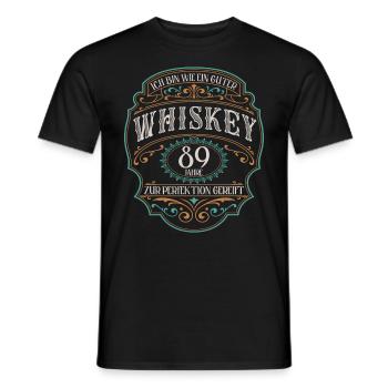 89 Jahre bin guter Whisky Whiskey 89. Geburtstag - Männer T-Shirt - Schwarz - Vorne - AI Model Male 178 light (178cm)