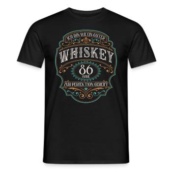 86 Jahre bin guter Whisky Whiskey 86. Geburtstag - Männer T-Shirt - Schwarz - Vorne - AI Model Male 178 light (178cm)