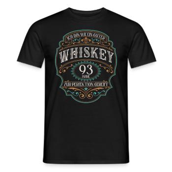 93 Jahre bin guter Whisky Whiskey 93. Geburtstag - Männer T-Shirt - Schwarz - Vorne - AI Model Male 178 light (178cm)