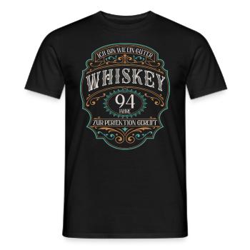 94 Jahre bin guter Whisky Whiskey 94. Geburtstag - Männer T-Shirt - Schwarz - Vorne - AI Model Male 178 light (178cm)