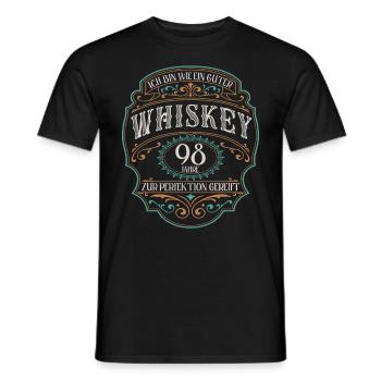 98 Jahre bin guter Whisky Whiskey 98. Geburtstag - Männer T-Shirt - Schwarz - Vorne - AI Model Male 178 light (178cm)